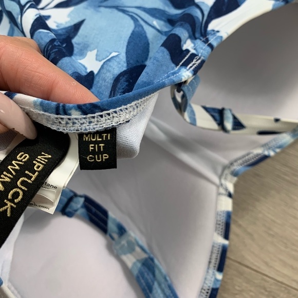 Niptuck One Piece Blue Pattern Swimsuit - Picture 6 of 9